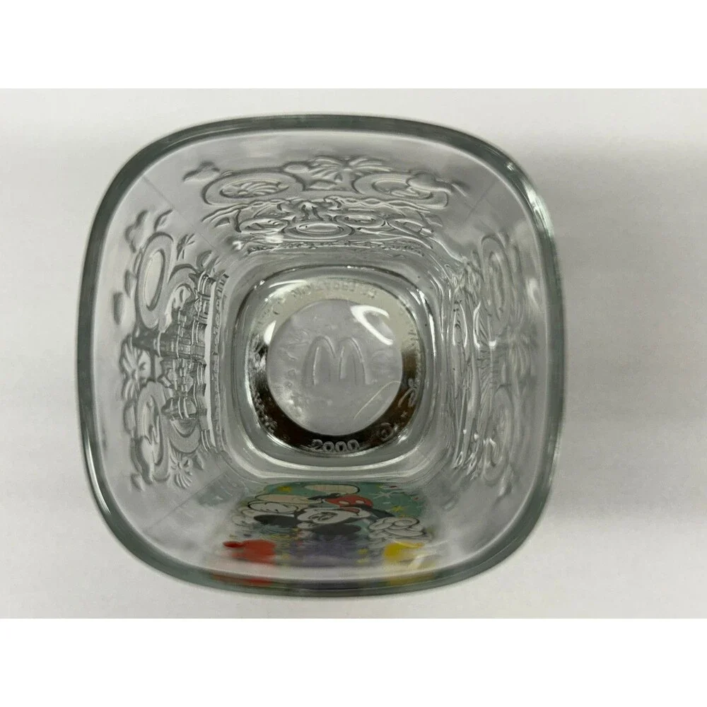 2000 Mickey Mouse Walt Disney Millenium Celebration McDonald's Glasses Set Of 2